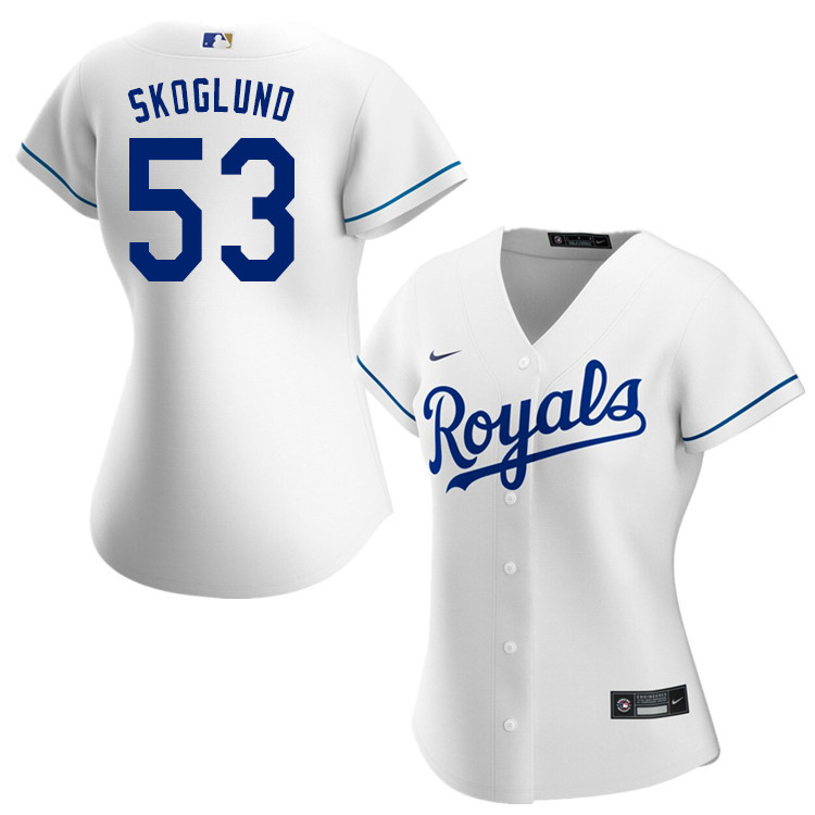 Nike Women #53 Eric Skoglund Kansas City Royals Baseball Jerseys Sale-White